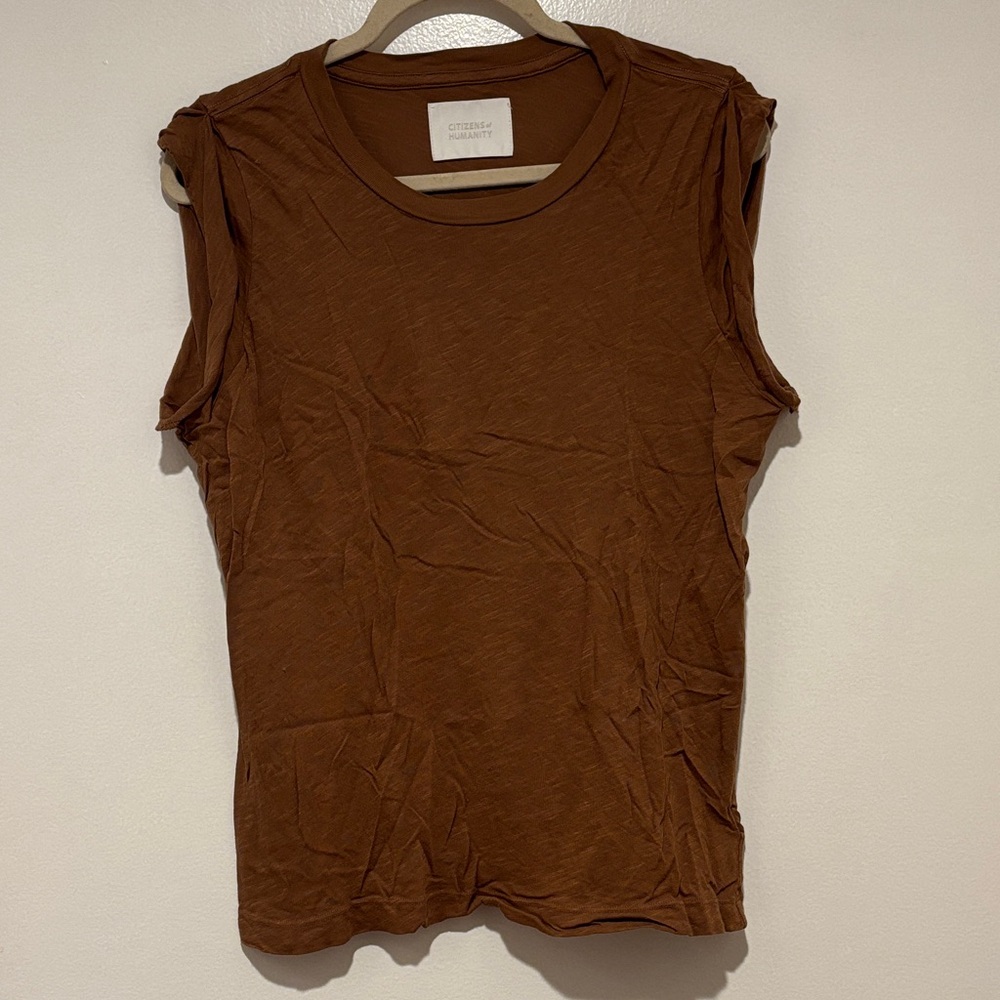 Citizens of Humanity Brown Sleeveless T-Shirt